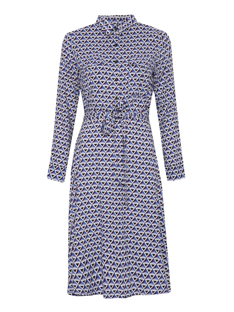 Koszulowa sukienka z wiązaniem w talii