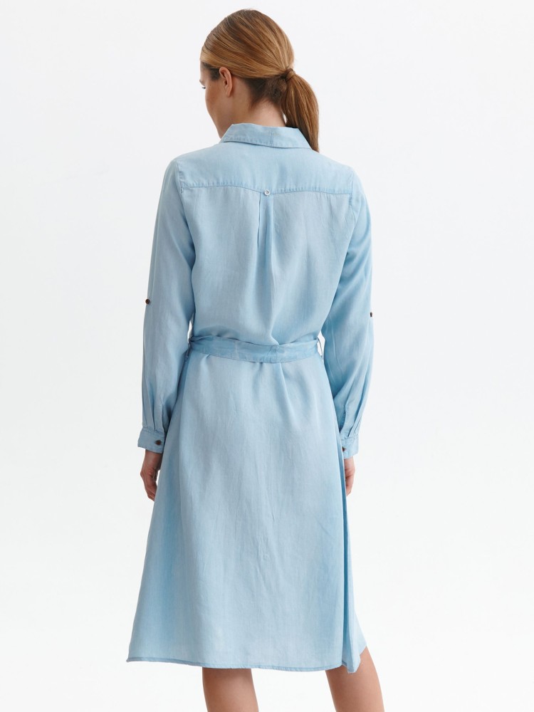 Sukienka koszulowa z cienkiego denimu