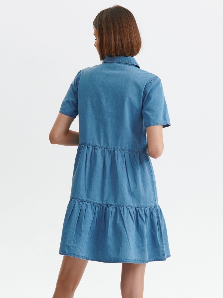 Jeansowa sukienka o linii a