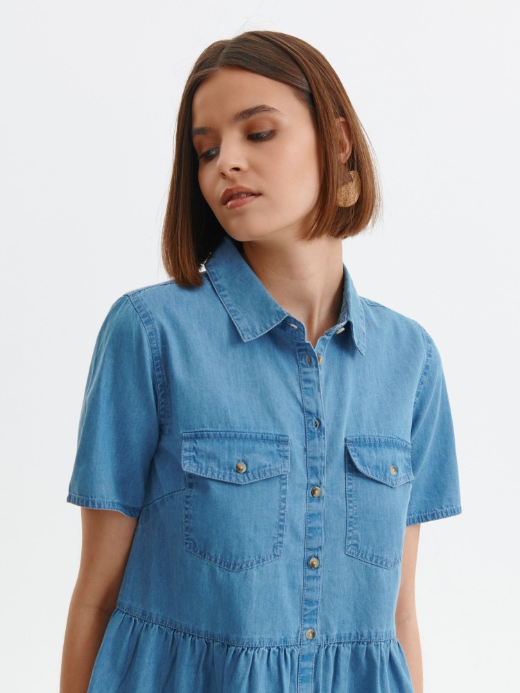 Jeansowa sukienka o linii a