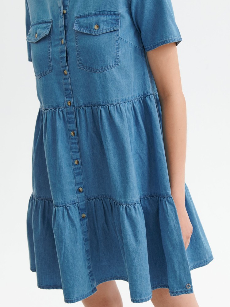 Jeansowa sukienka o linii a