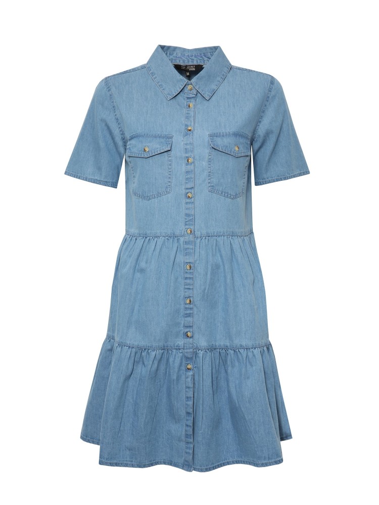 Jeansowa sukienka o linii a