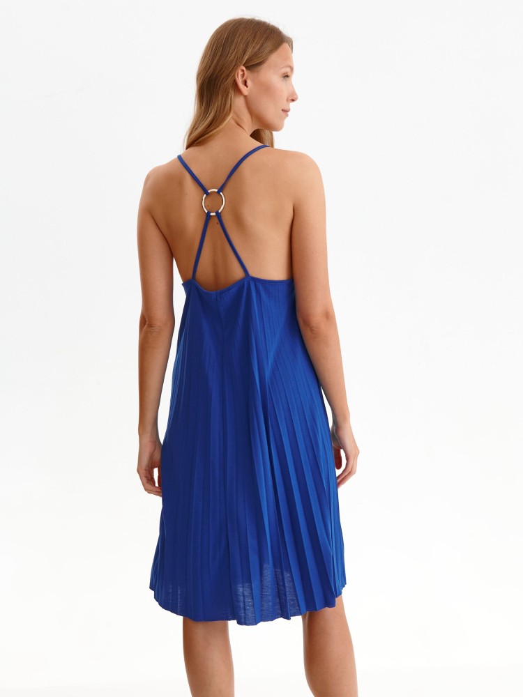 Plisowana sukienka na ramiączkach o linii a