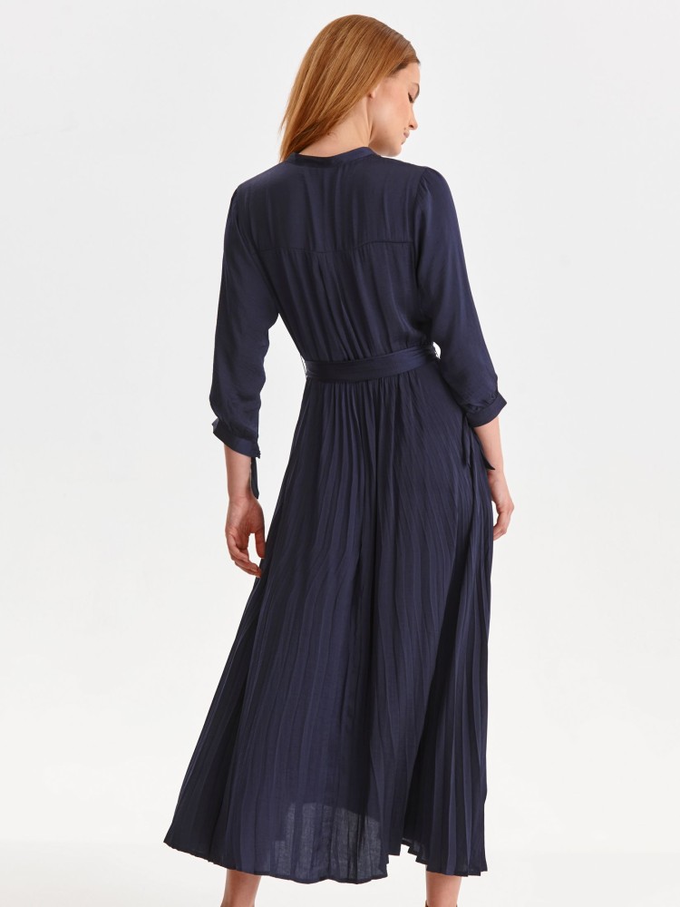 Sukienka maxi z plisowanym dołem