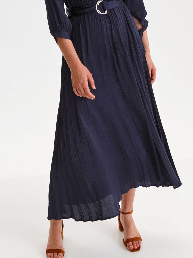 Sukienka maxi z plisowanym dołem
