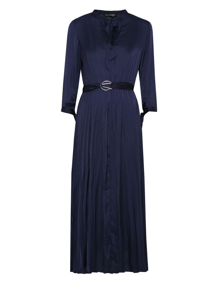 Sukienka maxi z plisowanym dołem