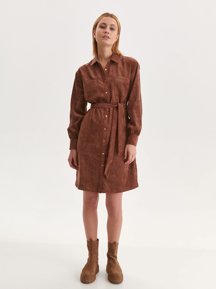 Sukienka koszulowa z kołnierzykiem