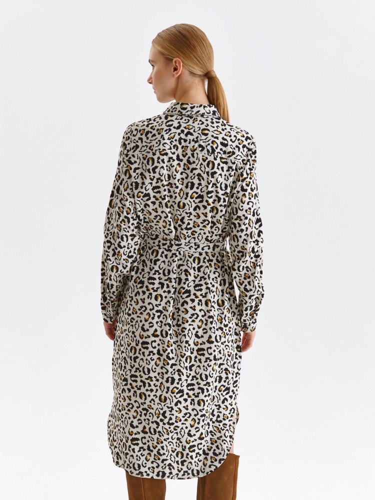 Printowana szmizjerka z wiązaniem w talii