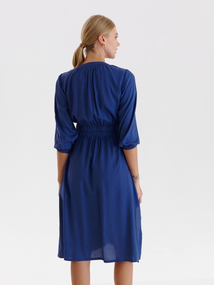 Gładka sukienka dopasowana w talii