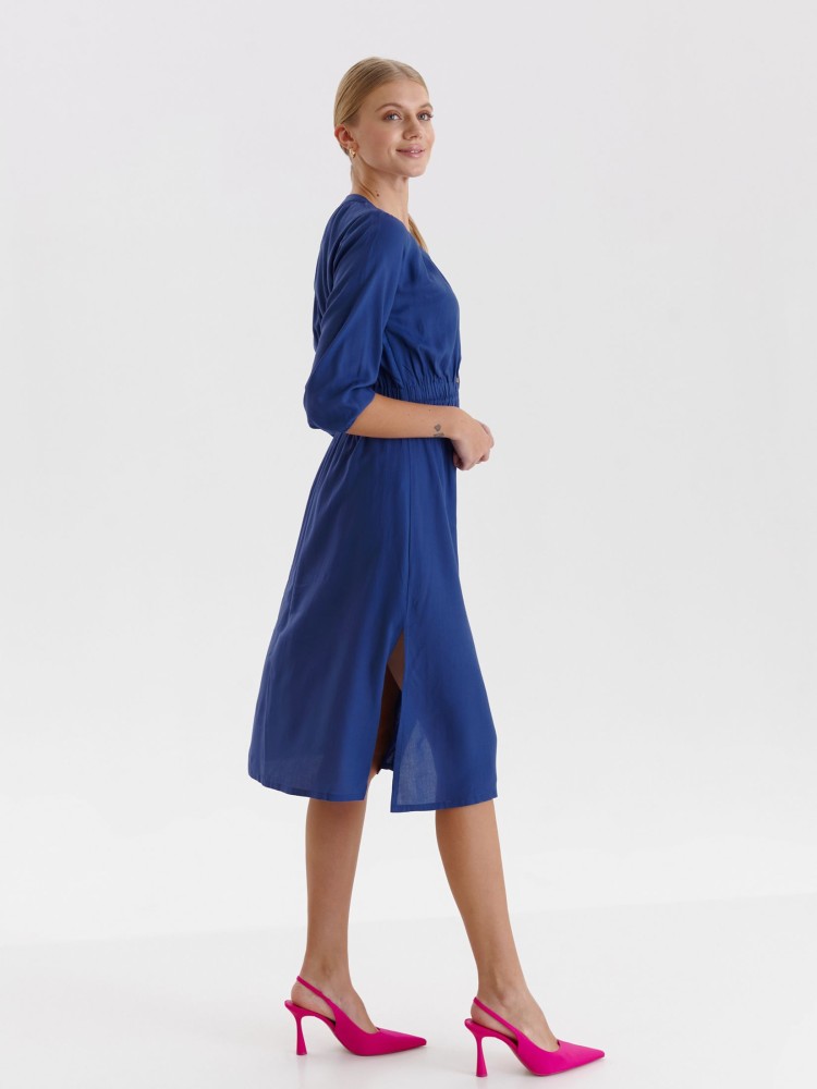 Gładka sukienka dopasowana w talii