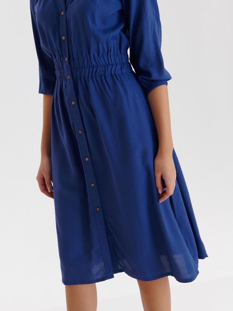 Gładka sukienka dopasowana w talii