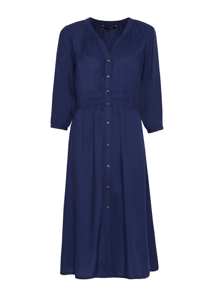 Gładka sukienka dopasowana w talii