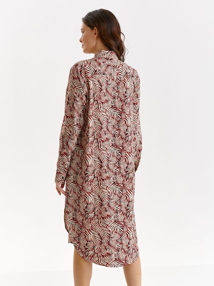 Koszulowa sukienka damska za kolano