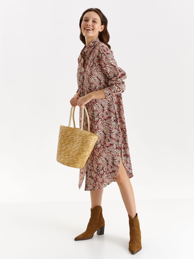 Koszulowa sukienka damska za kolano