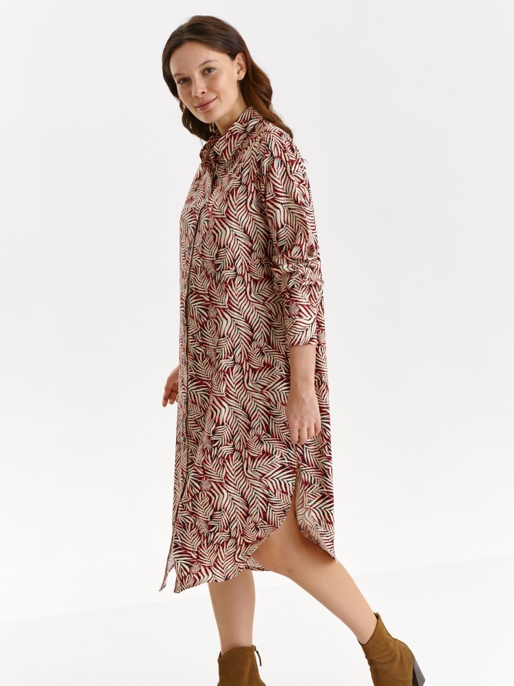 Koszulowa sukienka damska za kolano