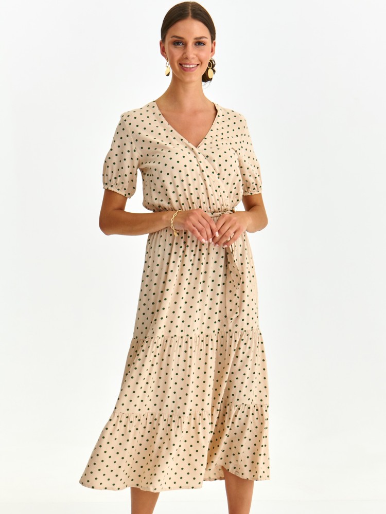 Kopertowa sukienka damska w kropki