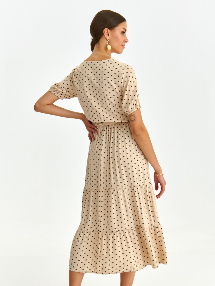 Kopertowa sukienka damska w kropki