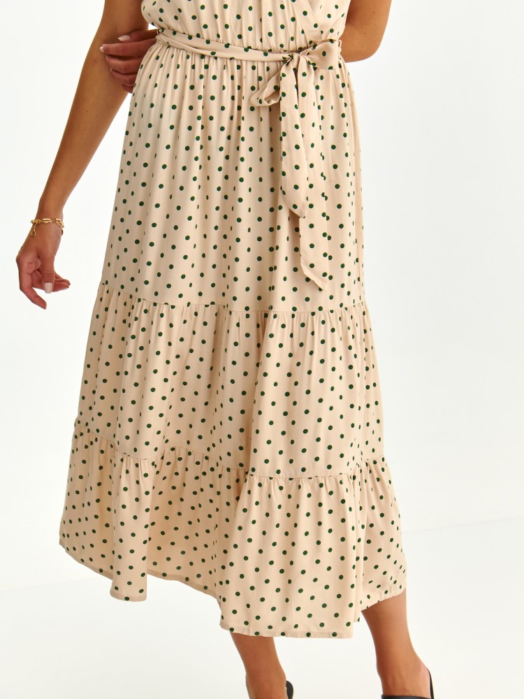 Kopertowa sukienka damska w kropki