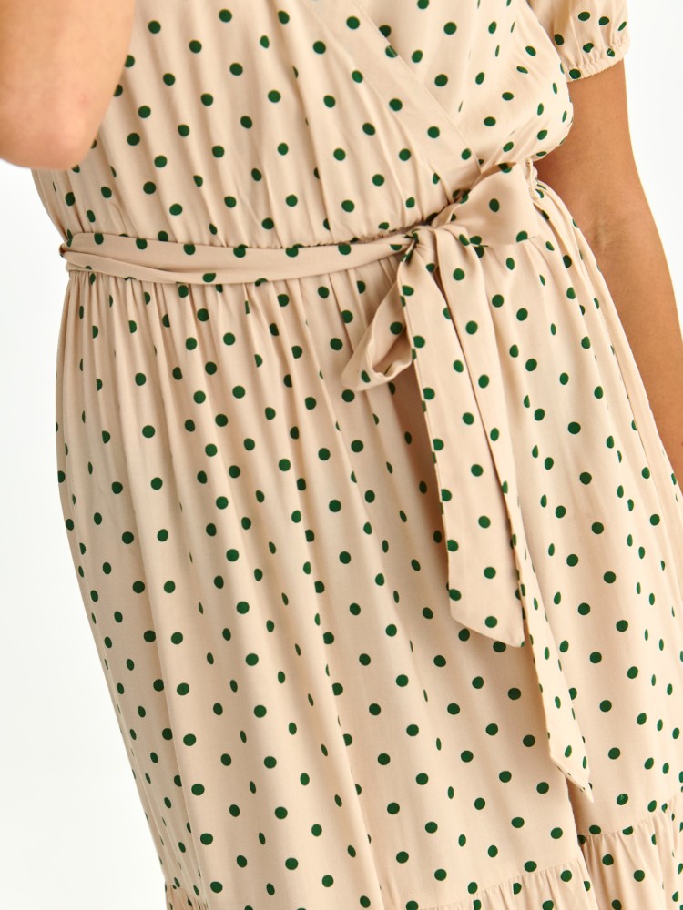 Kopertowa sukienka damska w kropki