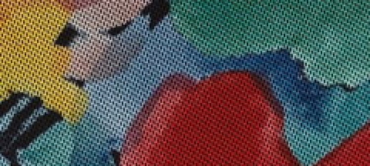 Printowana sukienka dzianinowa