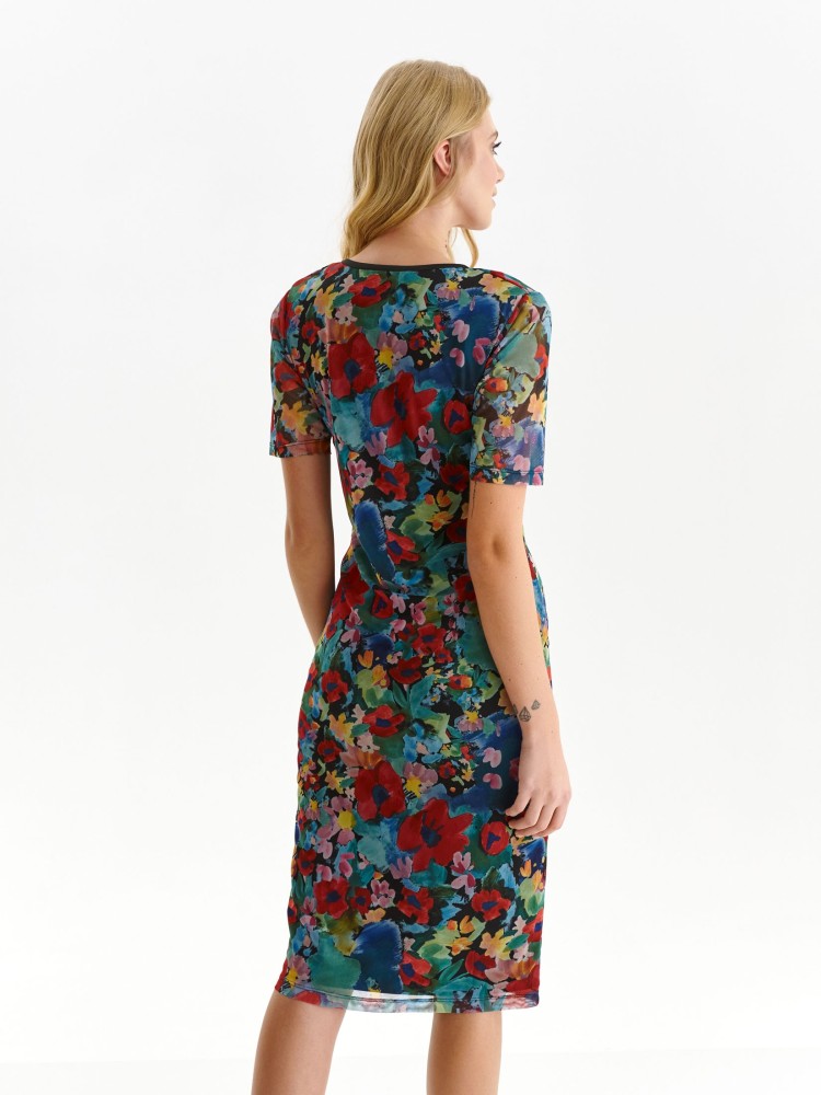 Printowana sukienka dzianinowa