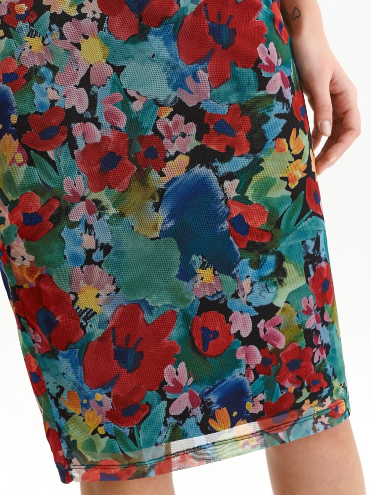 Printowana sukienka dzianinowa