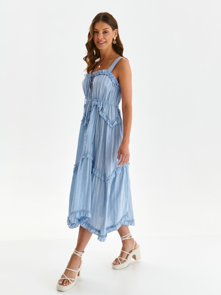 Sukienka w paski z falbanami