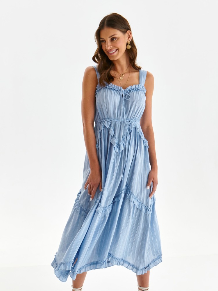 Sukienka w paski z falbanami