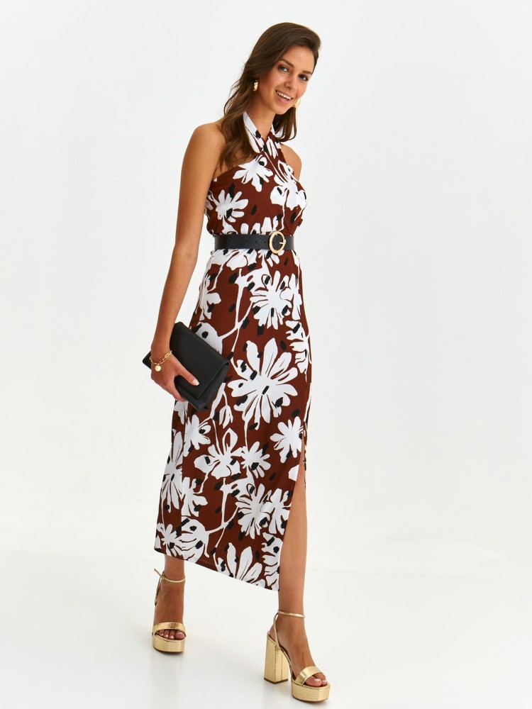 Printowana sukienka dzianinowa