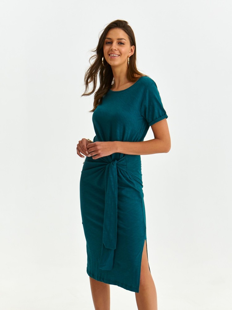 Dzianinowa sukienka z wiązaniem Dzianinowa sukienka z wiązaniem