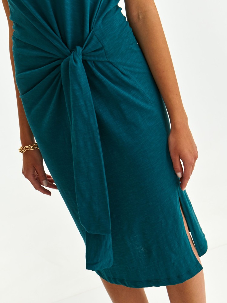 Dzianinowa sukienka z wiązaniem Dzianinowa sukienka z wiązaniem