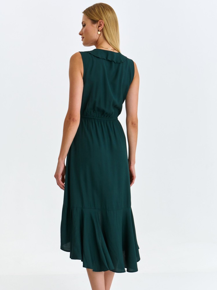 Gładka sukienka z falbanami