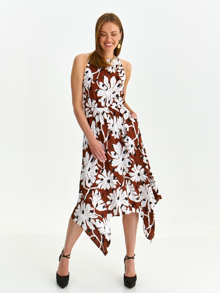 Sukienka w kwiatowy nadruk z dekoltem typu halter Sukienka w kwiatowy nadruk z dekoltem typu halter