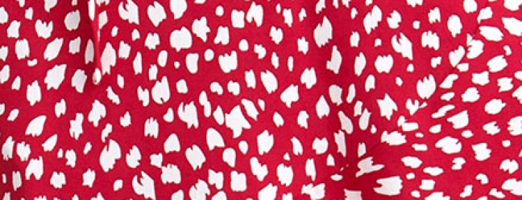 Kopertowa sukienka z printem