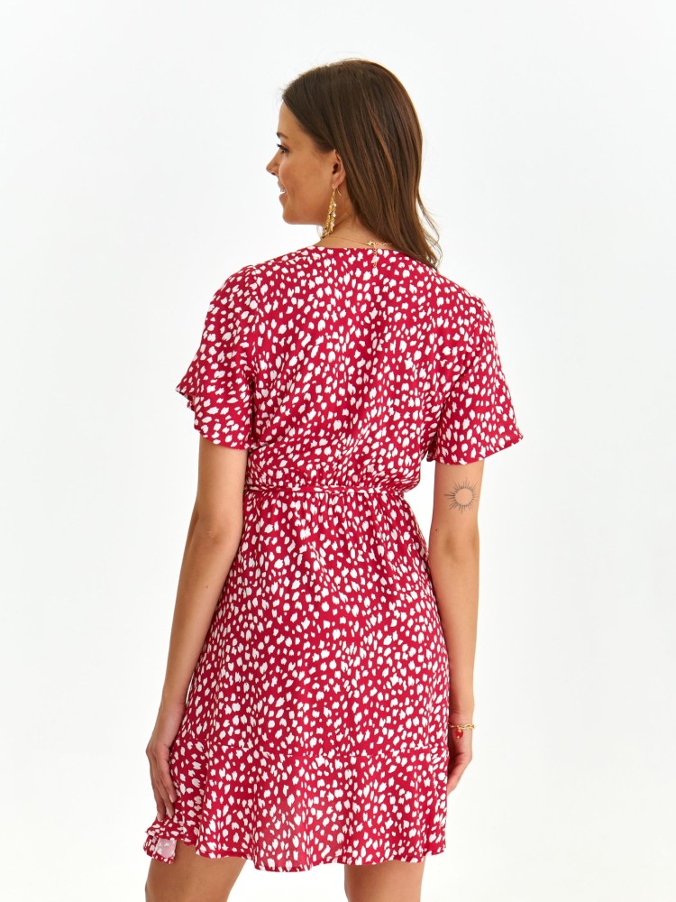 Kopertowa sukienka z printem