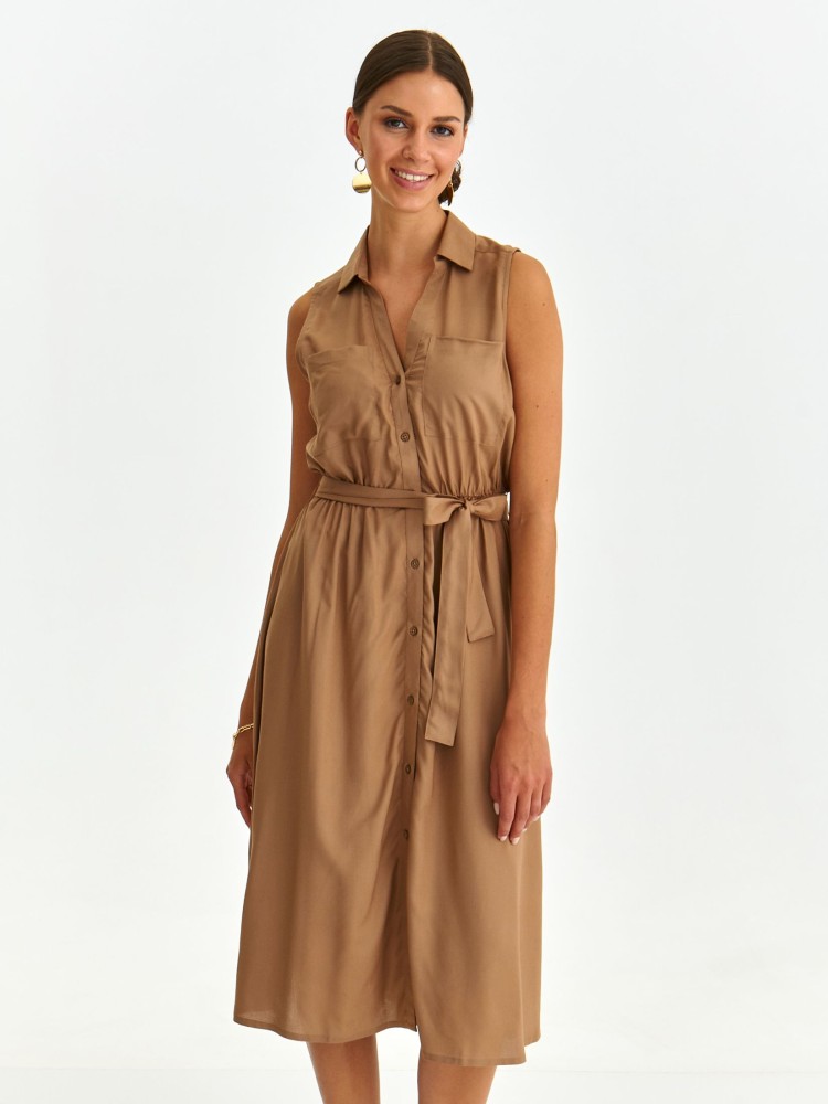 Sukienka koszulowa z wiązaniem w talii