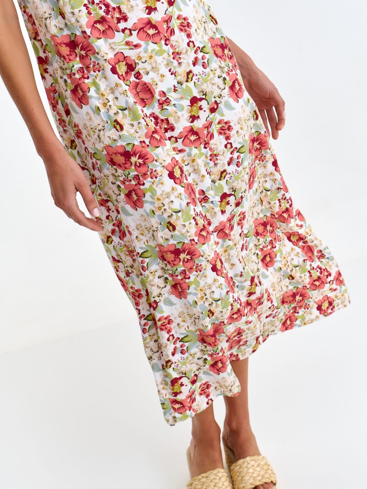 Sukienka na ramiączkach w kwiatowy nadruk