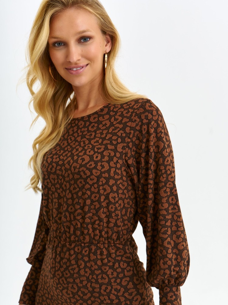 Dzianinowa sukienka w panterkę Dzianinowa sukienka w panterkę