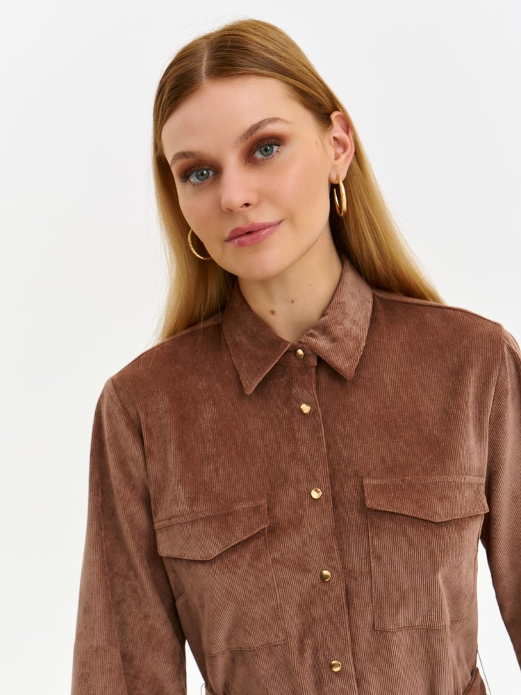 Sztruksowa szmizjerka z paskiem