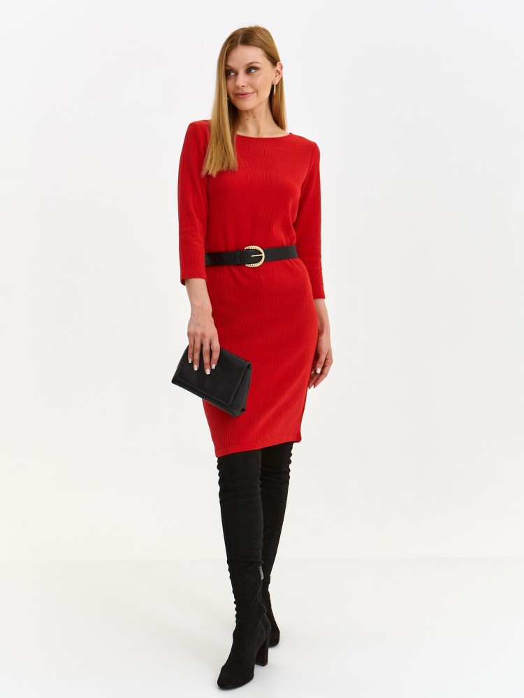 Dopasowana sukienka z dzianiny strukturalnej Dopasowana sukienka z dzianiny strukturalnej