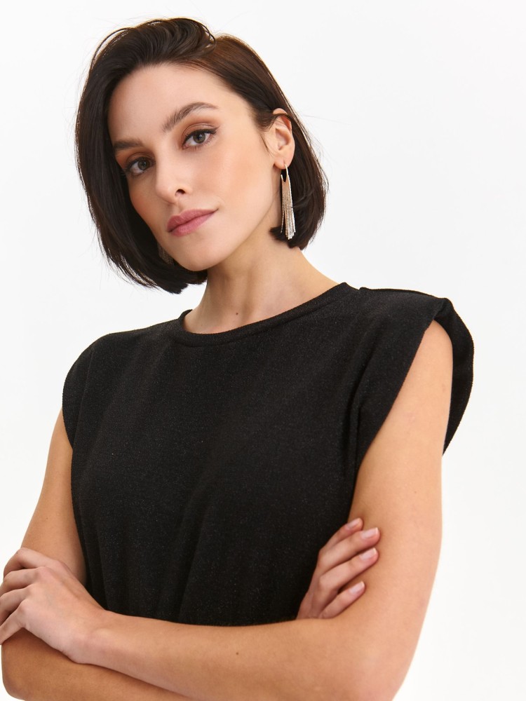 Marszczona sukienka mini z poszerzanymi ramionami Marszczona sukienka mini z poszerzanymi ramionami