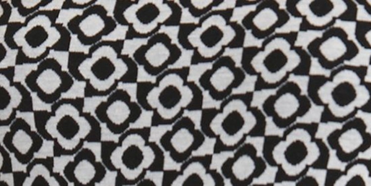 Dzianinowana sukienka mini w retro print Dzianinowana sukienka mini w retro print