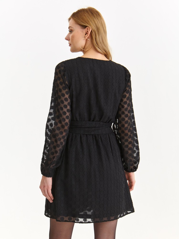 Krótka sukienka z bufiastymi rękawami  Krótka sukienka z bufiastymi rękawami