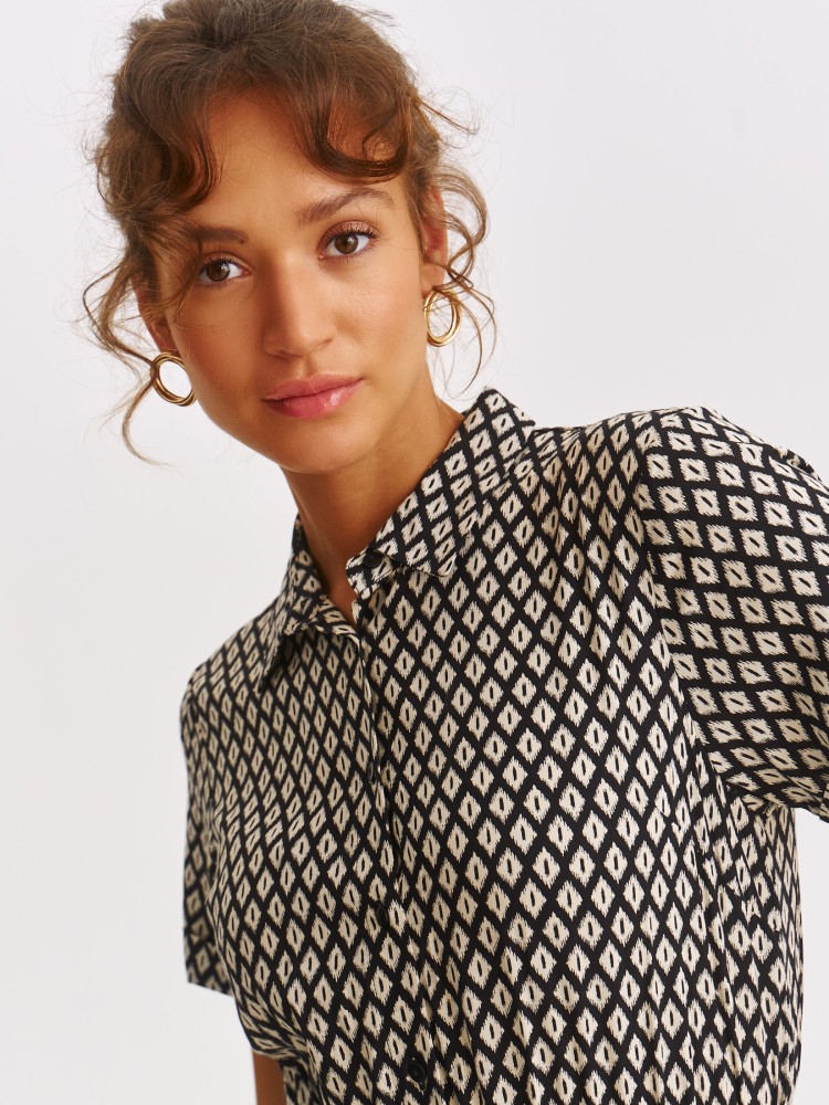 Sukienka koszulowa z nadrukiem