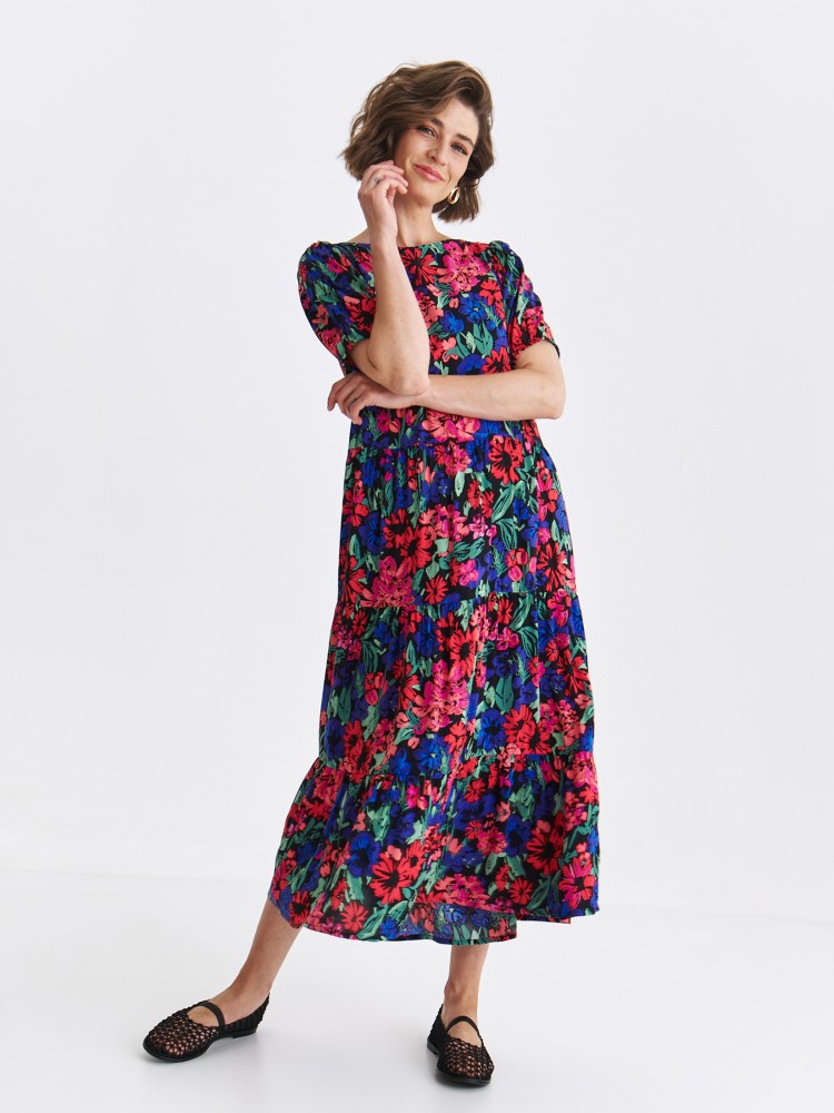 Sukienka maxi w kolorowe kwiaty Sukienka maxi w kolorowe kwiaty