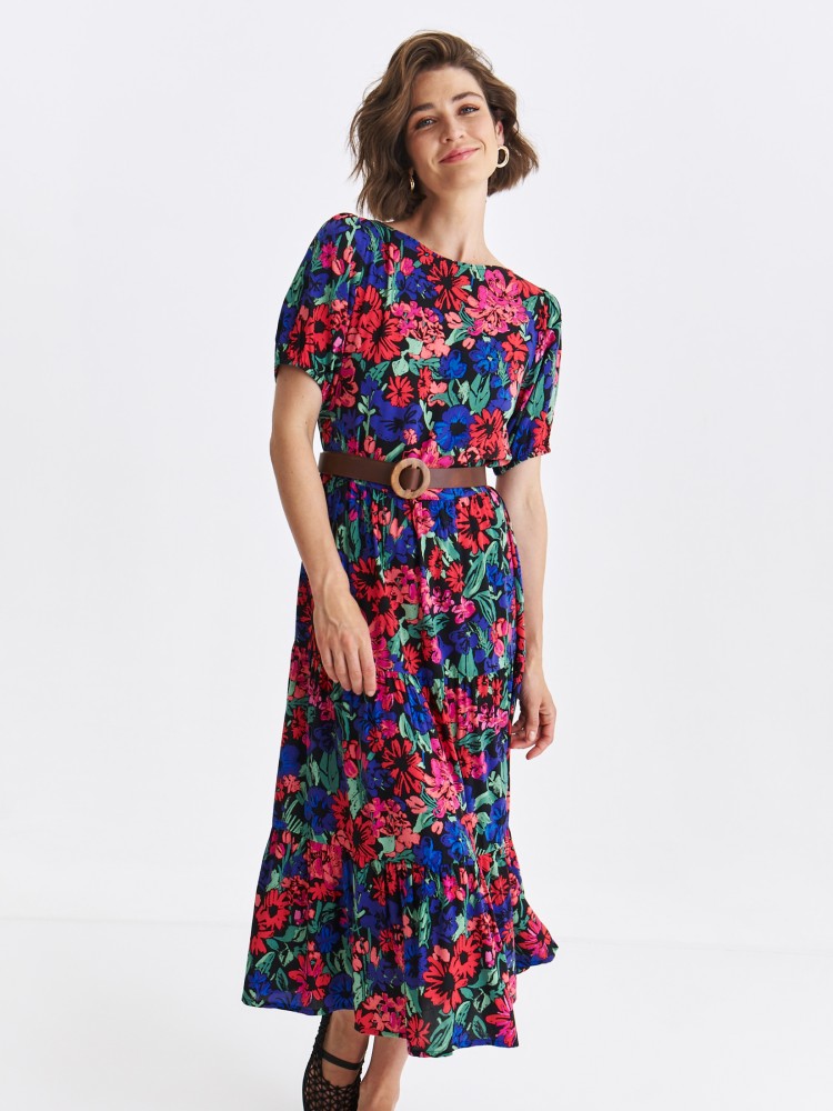 Sukienka maxi w kolorowe kwiaty Sukienka maxi w kolorowe kwiaty
