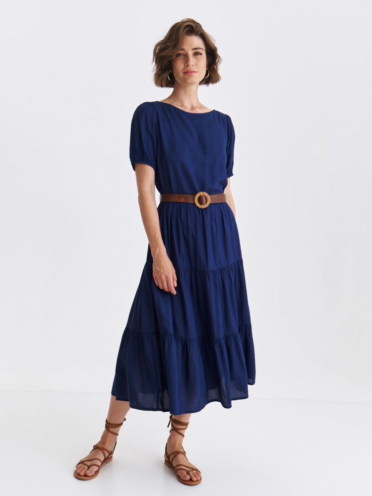 Granatowa sukienka maxi 