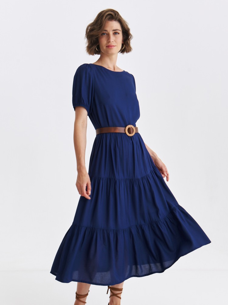 Granatowa sukienka maxi 