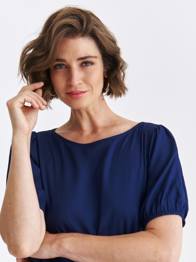 Granatowa sukienka maxi 