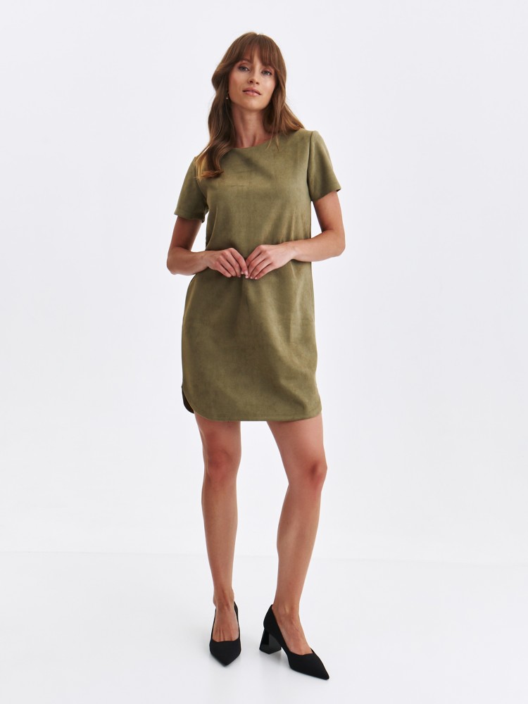 Sukienka khaki o prostym kroju Sukienka khaki o prostym kroju